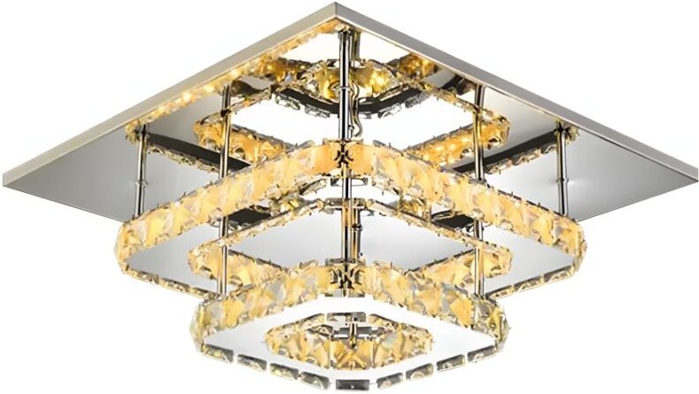 Toolight - deckenlampe kristall led 24W quadrat APP409-C APP410-C