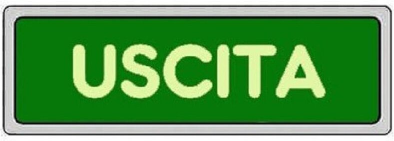 Trade Shop Traesio - Trade Shop - Notausgangsschild, Sicherheitsbeschilderung, Warnung, laminiert -