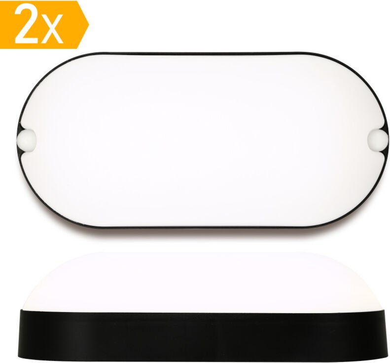 Thumbnail - Swanew - 2x led Feuchtraumleuchte Deckenlampe Schutzklasse IP54 Kellerleuchte Badlampe Lamp 15W