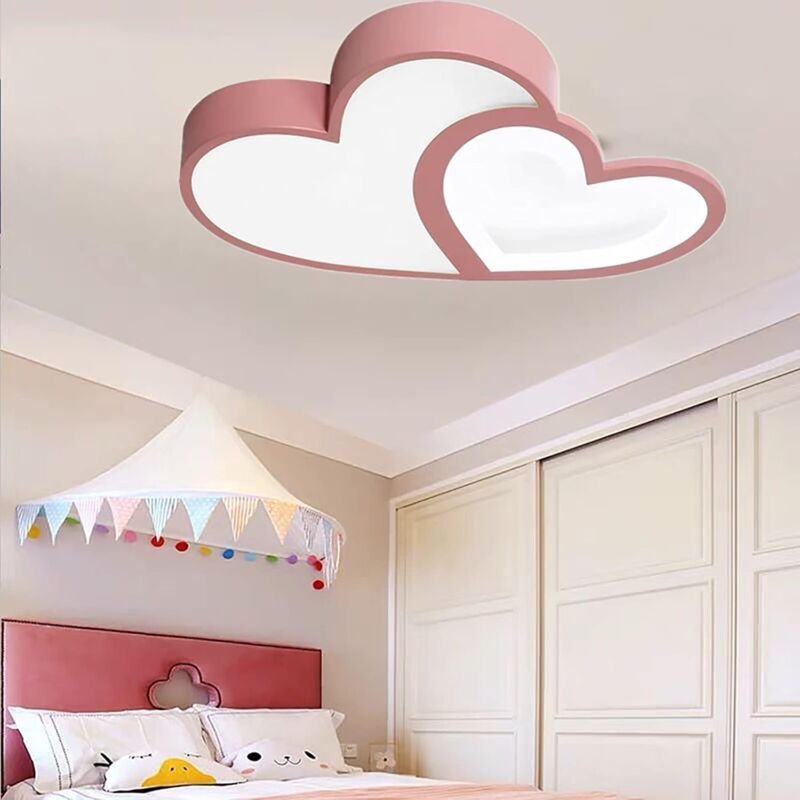 Gojoy - led Cartoon Deckenleuchte Kinder Schlafzimmer Deckenleuchte Herz Deckenleuchte Dimmbare Deckenlampe mit Fernbedi...