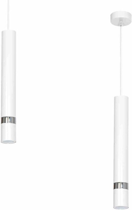 Hängelampe JOKER WEISS/CHROM 1xGU10