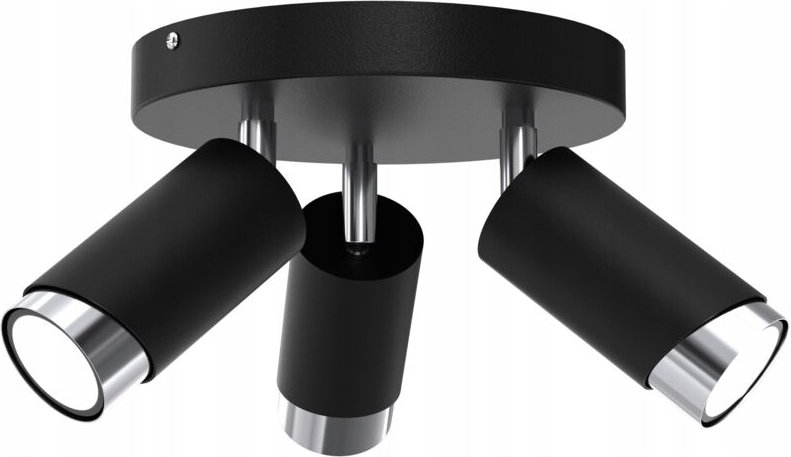 Frei. LED Deckenleuchte, verstellbar, 3x Gu10 EWILIGHT Bevel schwarz