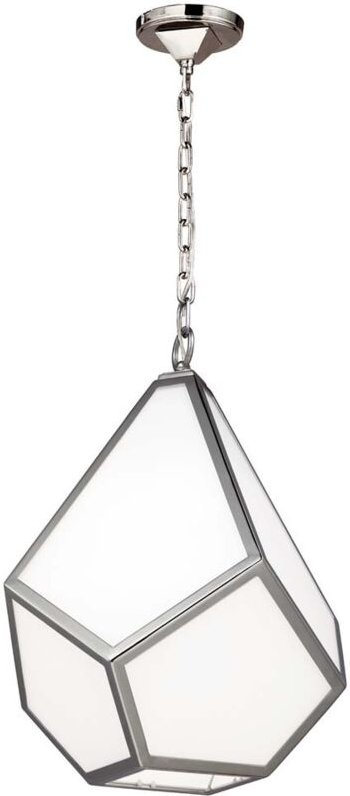 Pendellampe Deckenleuchte Hängelampe Designleuchte Acryl Stahl Nickel d 34,3 cm