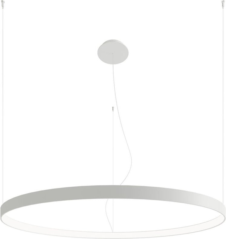 Pendellampe Hängeleuchte Esszimmerleuchte LED Ring Designleuchte weiß 4000K