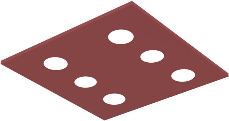 Thumbnail - River square 6X plafoniera monocolore opaco