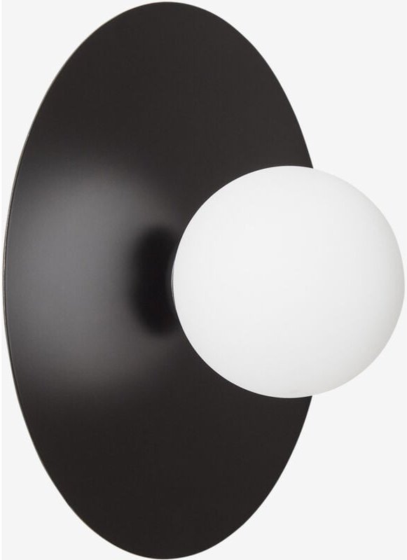 Jorien Glaskugel-Wandleuchte Schwarz - Sklum