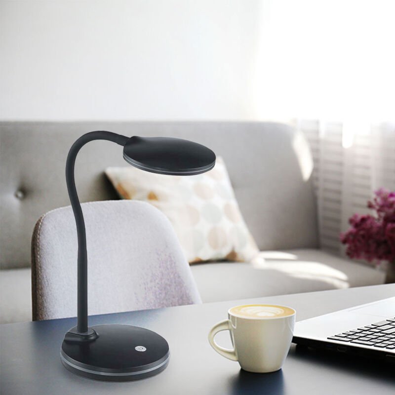 Thumbnail - Tischleuchte led Beistelllampe Bürolampe Dimmbar Schreibtischlampe Schwarz