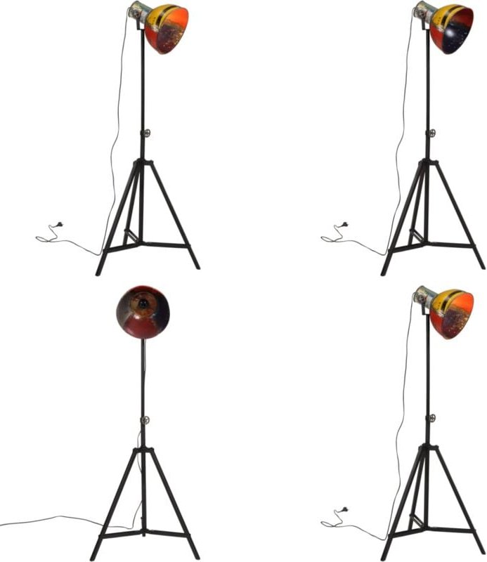 Stehleuchte 25 w Mehrfarbig 61x61x90/150 cm E27 - Industrielampen - Stehlampe - Wohnraumleuchte - Büroleuchte - Eisenmöb...