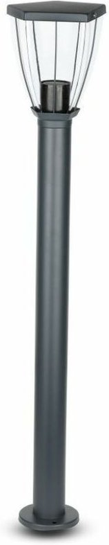 Led Garten-Stehleuchte E27 Lampenfassung (max 40W) Stahl h800mm Schwarz IP44 - V-tac