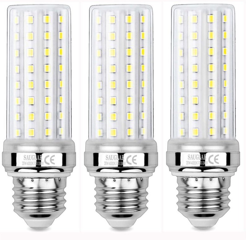 Aougo - Stück 20 w LED-Mais-Glühbirnen, 150 w Äquivalent Glühlampe, 2300 lm, 4000 k Neutralweiß, E27 Edison-Schraubbirne...