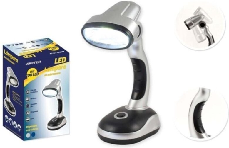 Jupiter - Tischleuchte de cob-led 40lm - kann auch als Taschenlampe verwendet werden - funktioniert mit 3 Batterien aa -...