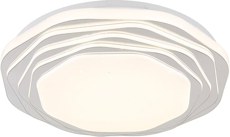 Küchenleuchte Deckenlampe Wohnzimmerleuchte opal chrom dimmbar 3-Stufen LED CCT