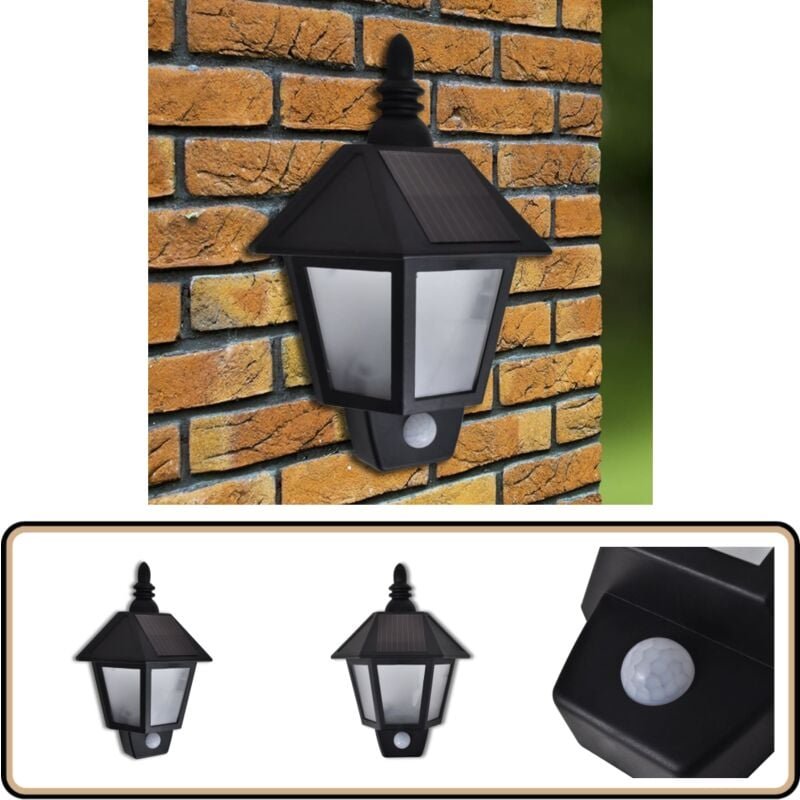 Solarwandleuchte mit Bewegungssensor - Solarleuchte - Außeleuchte - Gartenbeleuchtung - Wandleuchte - Bewegungssensor