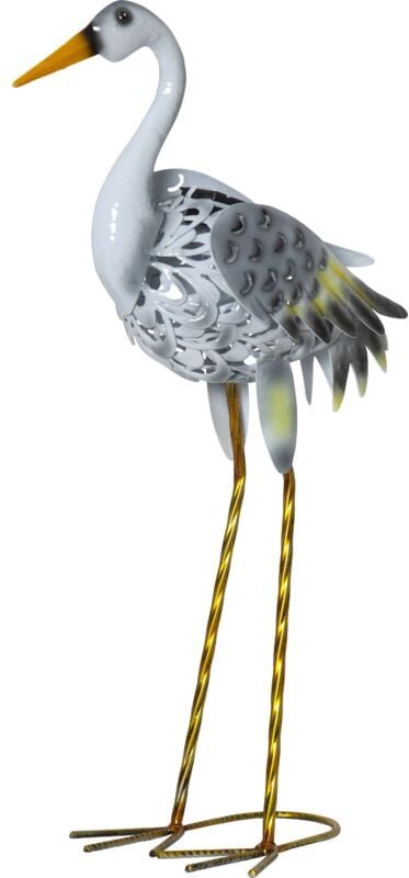 Solardekoration Heron, Reiher, Grau, led, Dämmerungssensor, Warmweiß, Außenbereich, 55 cm - Star Trading