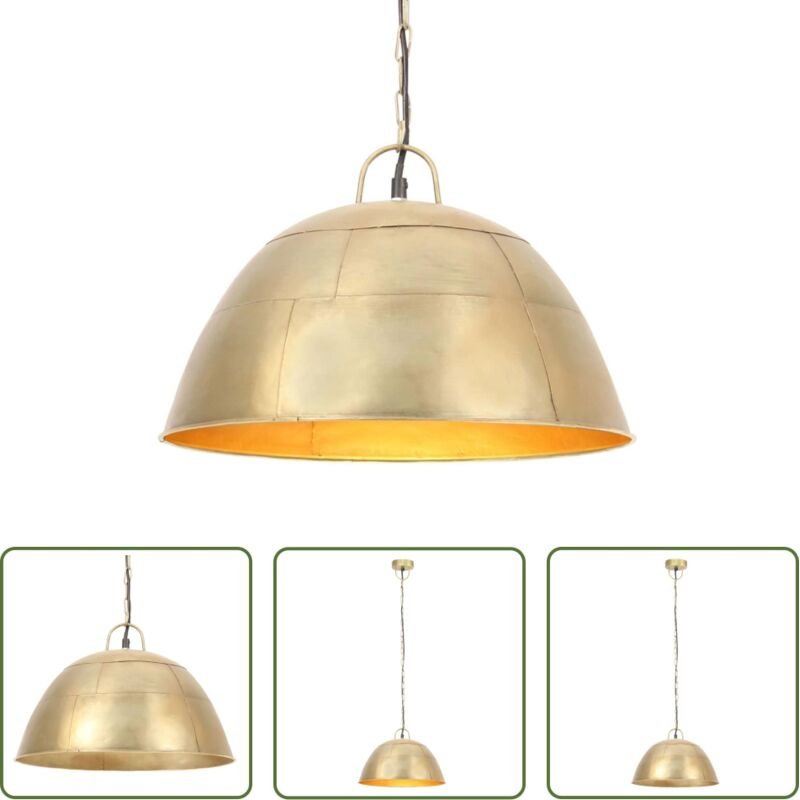 vidaXL Messing - Hängelampe Vintage Industriestil 25 W Messing Rund 41 cm E27