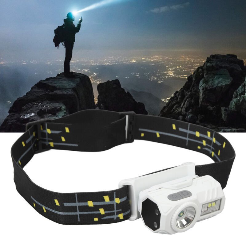 Superhelle LED-Stirnlampe mit Bewegungssensor und magnetischer Befestigung, LED-Stirnlampe mit Kappenclip, DUBUNS