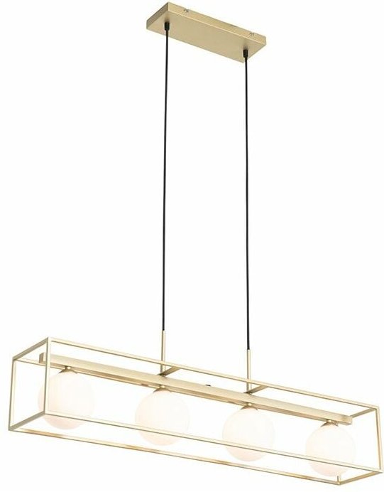 Design-Deckenleuchte Gold mit weißen 4-Lichtern - Aniek