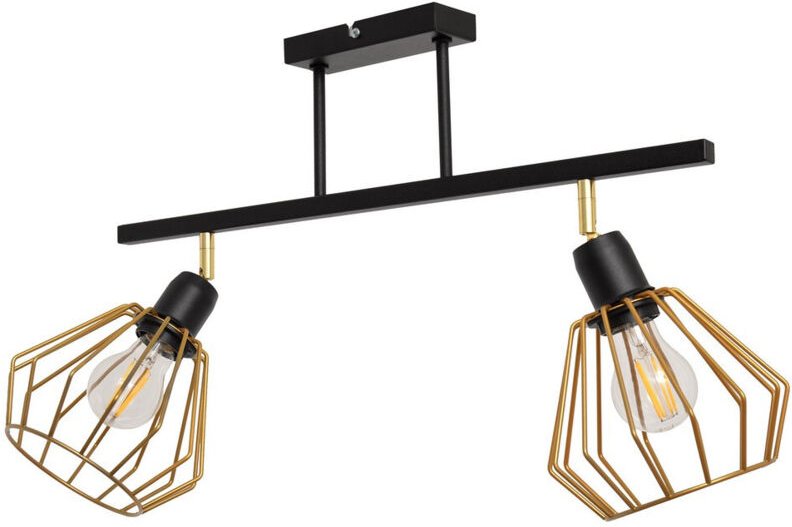 Agat Halbbündiges Licht Schwarz, Gold 55cm - Helam