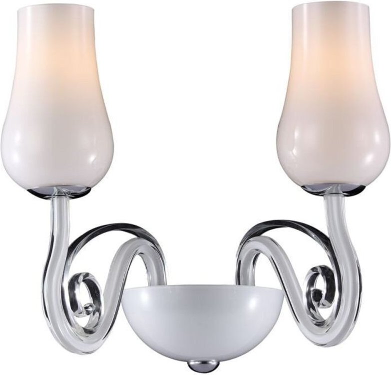 Lybra - Moderne Wandleuchte Weiß 2 Licht, E14 - Italux