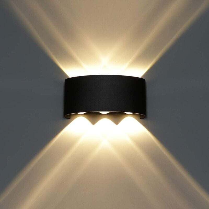 Moderne LED-Wandleuchte, Up-Down-Wandleuchte, wasserdicht, Aluminium, LED-Wandfluter, für drinnen und draußen, für Badez...