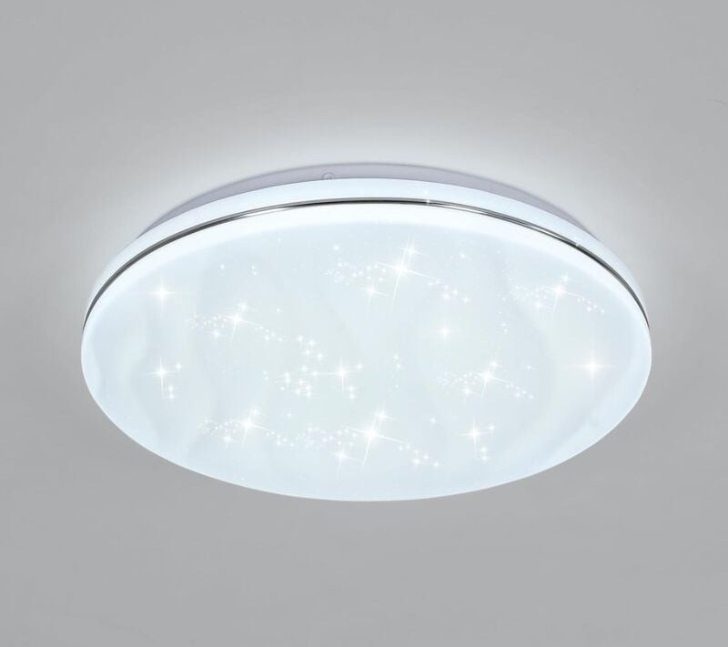 GOECO LED-Deckenlampe 24W Modern Kaltweiß 6000K Rund Ø33CM Deckenlampe Für Wohnzimmer Schlafzimmer Esszimmer Büro