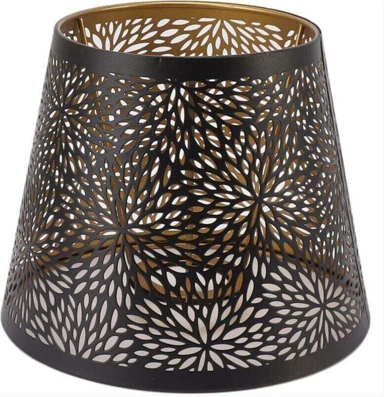 Lampenschirm aus Metall, Waldbaum-Design E26/E27, dekorativer hohler Eisenschirm mit goldfarbenem Innenmuster für Lampe ...