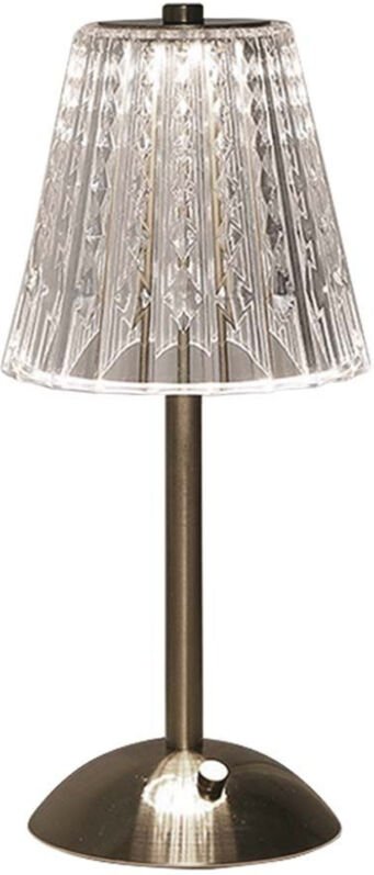 V-TAC 2,4W LED Tischleuchte 130295mm Nickelfarben, Wiederaufladbar, Touch CCT 3in1