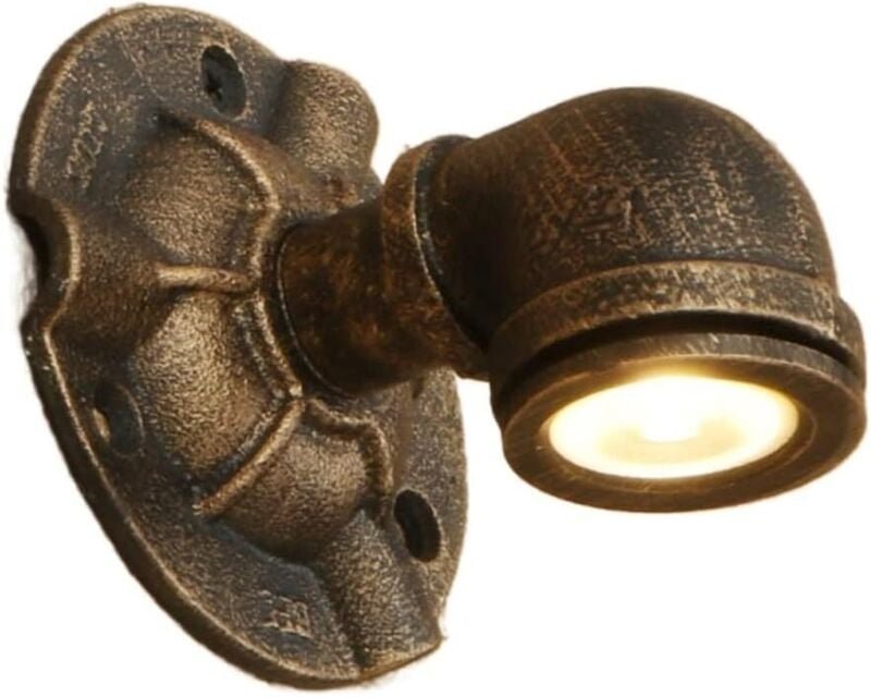 Wandleuchte aus Eisen im Loft-Stil, Steampunk-Stil, 3-W-LED, Metall-Wandleuchte, Innenwandlampe