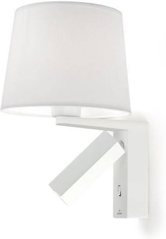 Leds-c4 - grok - 2 Licht Innenwandleuchte Weiß mit Lesung, E27