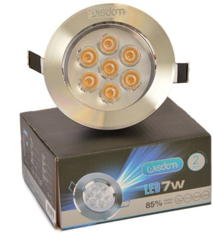 Trade Shop - LED FARETTO ORIENTABILE AUS WISDOM 7W CALDO UND FRED FÜR KONTROLLEOFF -