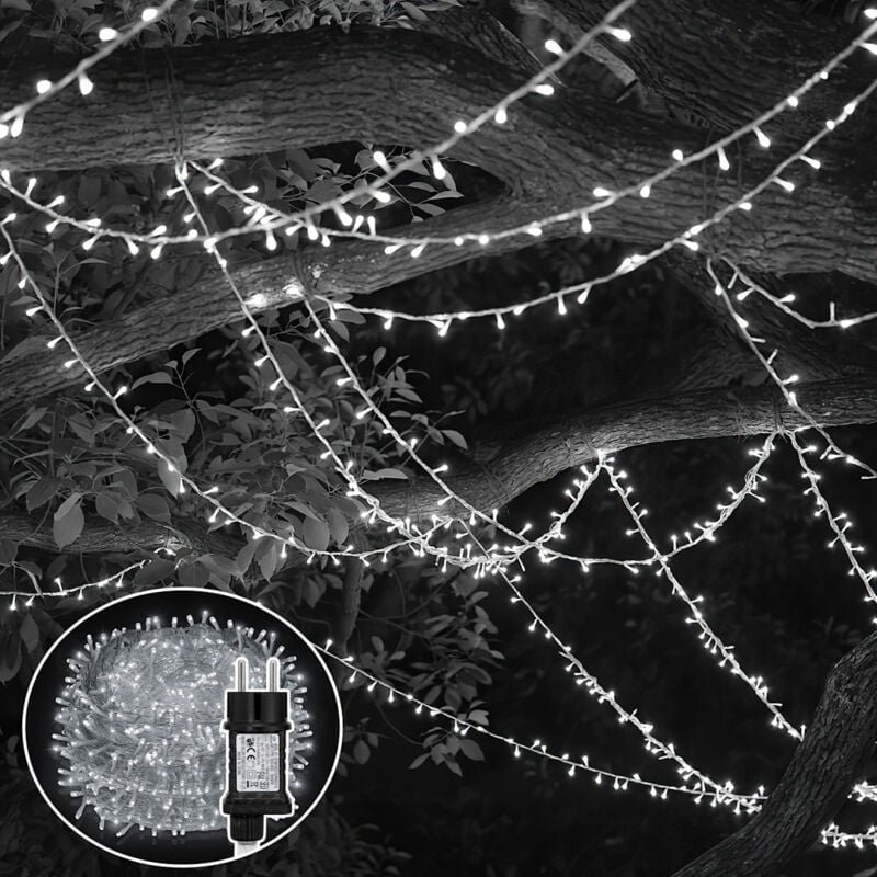 Wolketon 20m 200 LED Lichterkette Eisregen LED-Lichtervorhang Weihnachtsbaumbeleuchtung Weihnachtsbeleuchtung Innen Auße...