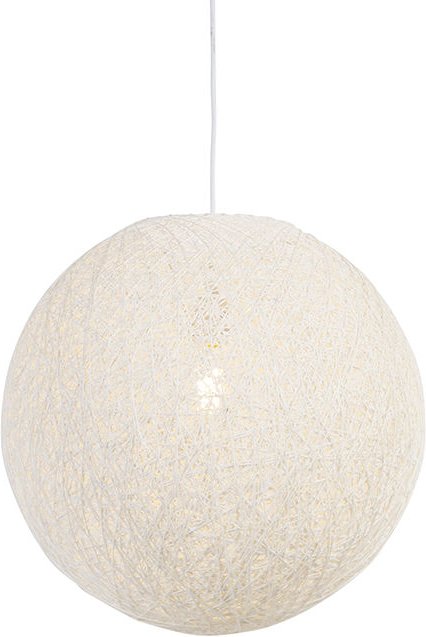 Pendelleuchte im Landhausstil weiße Kugel 45cm - Corda