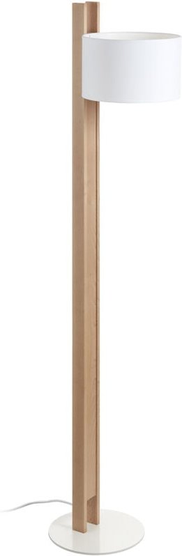 Stehlampe Compact E27 40w Baumwolle Weiß Buche