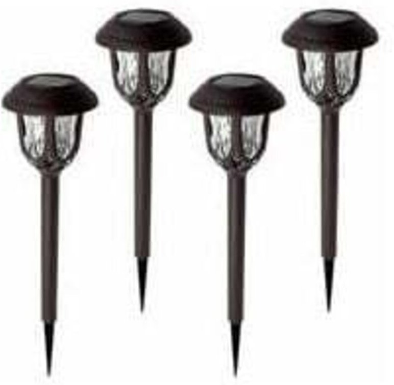 Solar Beacon - 4er Set dekorative Solarleuchten für den Garten (warmes Licht)