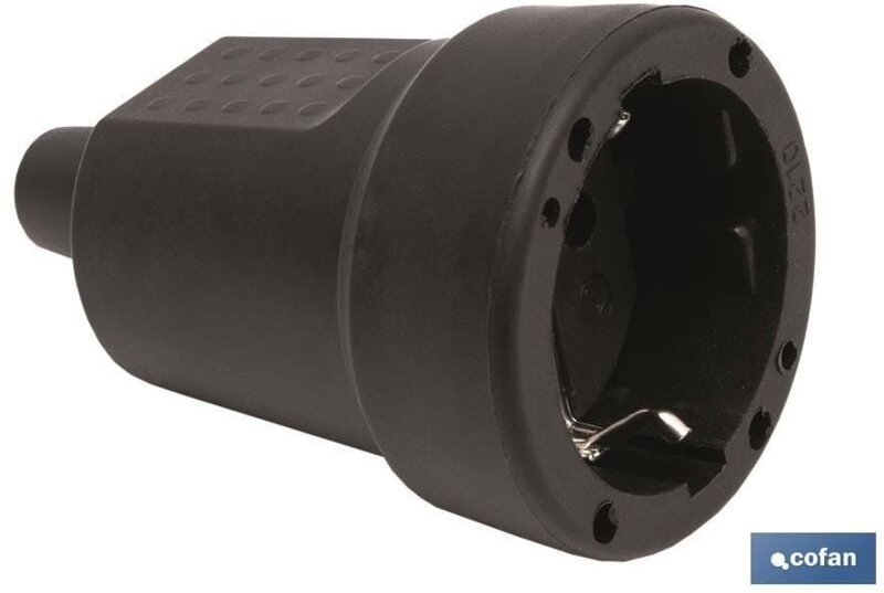 Schwarzer Gummi-Luftsteckersockel (16a-250v)