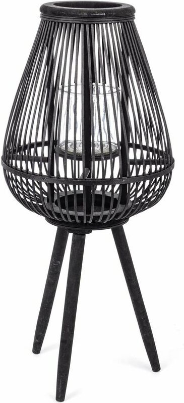 Outdoor Bambus Laterne mit drei Füßen Garten Dekoration h 78 cm