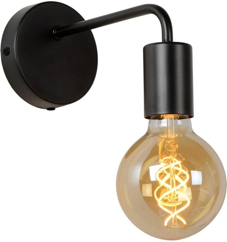 Scott - Wandleuchte - 1xE27 - Schwarz - Lucide