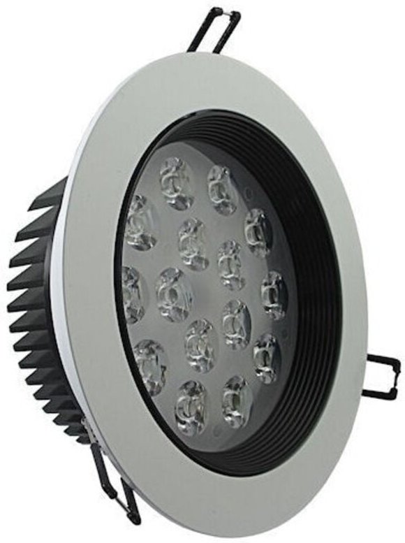 Trade Shop Traesio - Trade Shop - spring led-einbaustrahler mit flossen 3 5 7 9 12 15 18 w weisser rahmen -