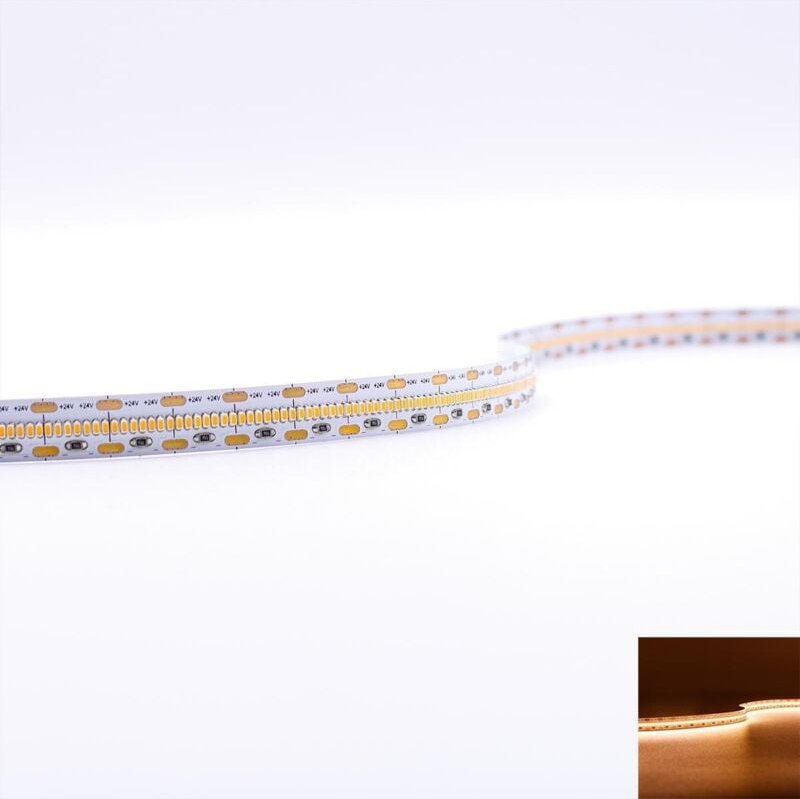 Strip 24V CRI90 LED Streifen 5M 18W/m 700LED/m 10mm - Lichtfarbe: Super Warmweiß 2700K - Schutzart: IP20