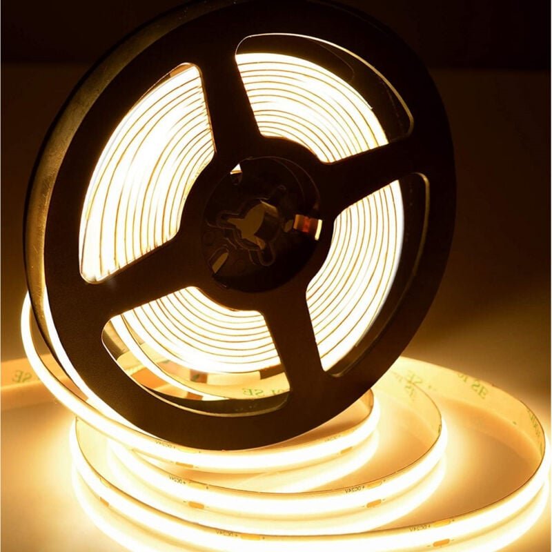 LED-Band 5M cob 12V warmweiß 3000K Transformator, Kleber und Befestigungsmaterial im Lieferumfang enthalten 2