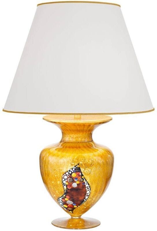 Anfora - Designer Fabric Tapered Shade Tischleuchte Gold, 1x E27 - Kolarz