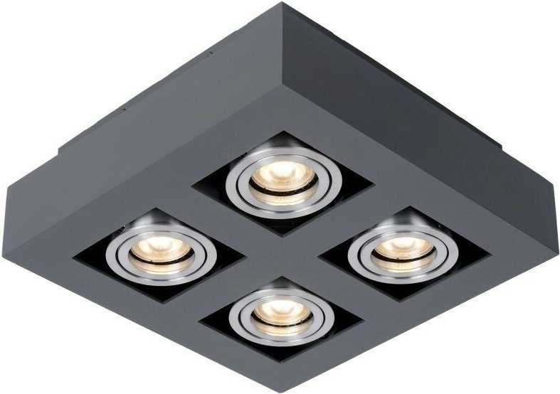 Casemiro - Modernes oberflächenmontiertes schwarzes Aluminium 4-Licht, GU10 - Italux