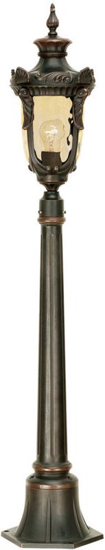 Thumbnail - Philadelphia - 1 leichte mittelgroße Pollerlaterne im Freien Altbronze IP44, E27 - Elstead