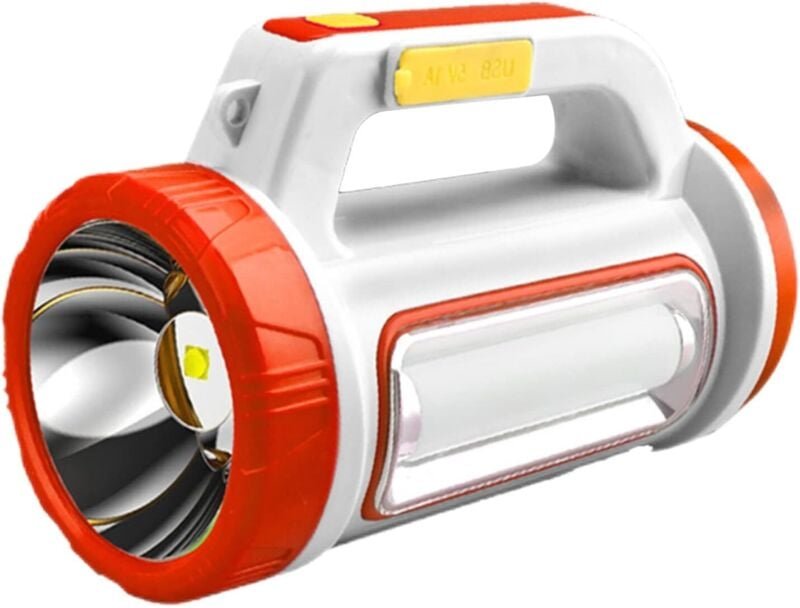 Solarbetriebene Auto-Notfall-Taschenlampe, USB wiederaufladbar, 800–1000 lm, zum Wandern, Angeln