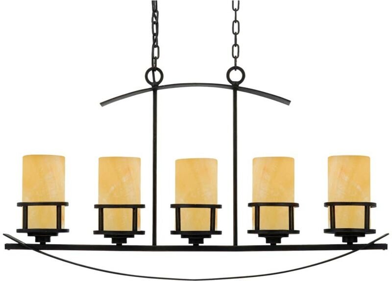 Hängeleuchte Deckenlampe Pendellampe Eisen Bronze D 101,6 cm Esszimmerlampe