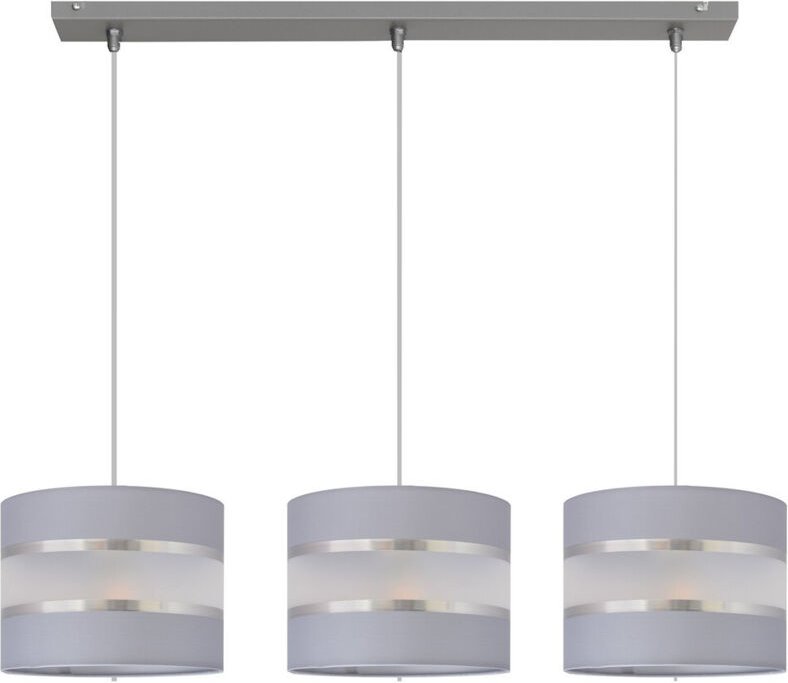 Helen Straight Bar Pendelleuchte Grau, Silber 65cm - Helam