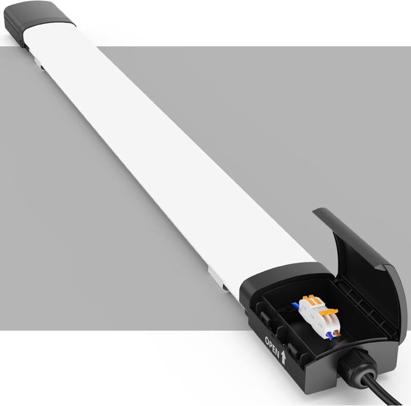 Antenlicht LED-Röhren 150cm Feuchtraumleuchte 45W Kaltweiß 4950LM Wasserdichte IP65 Wandleuchte Deckenleuchte für Büro G...