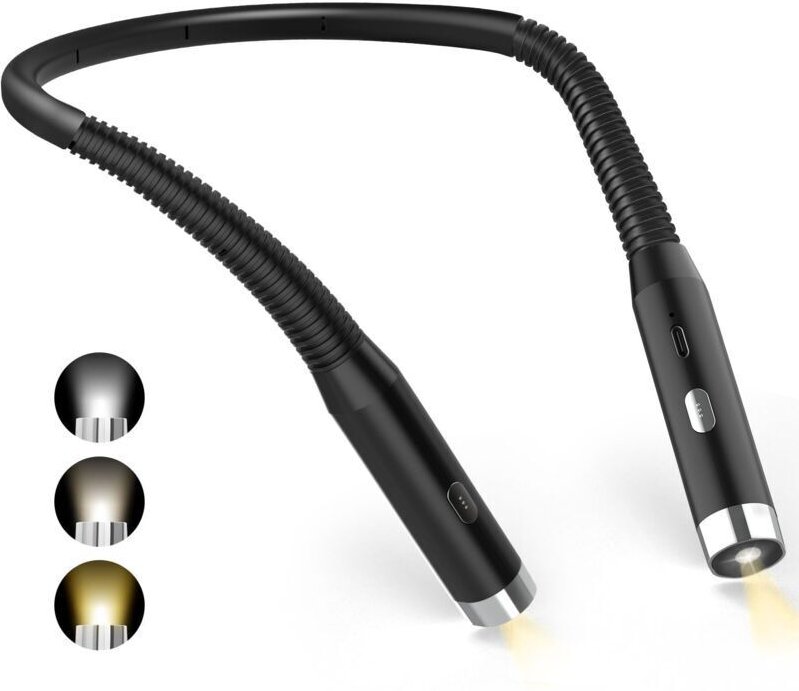 Nackenleselampe, wiederaufladbare Bettleselampe, USB-LED-Leselampe für Reisen, Stricken und Camping