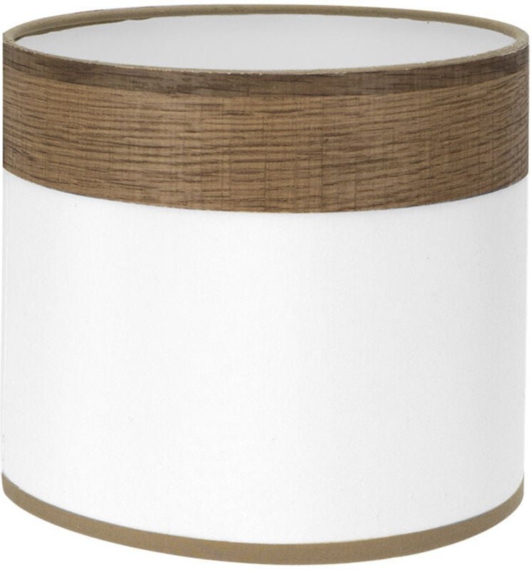 Cloe Tischlampenschirm e14 weiß/dunkel-holz 17dx17dx14h