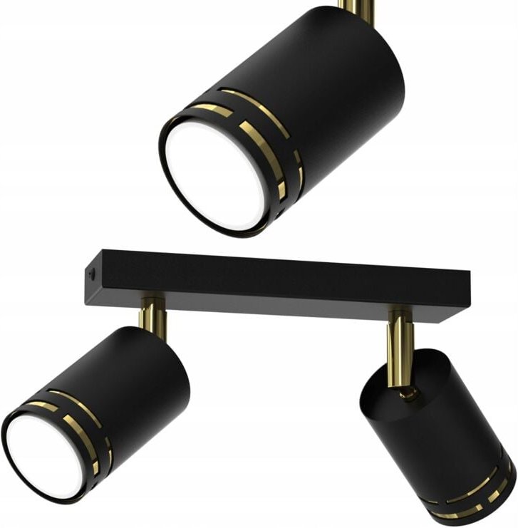 Deckenleuchte Schwarz Gold Bewegliche Led Gu10 Polnische Spot-Reflektorlampe